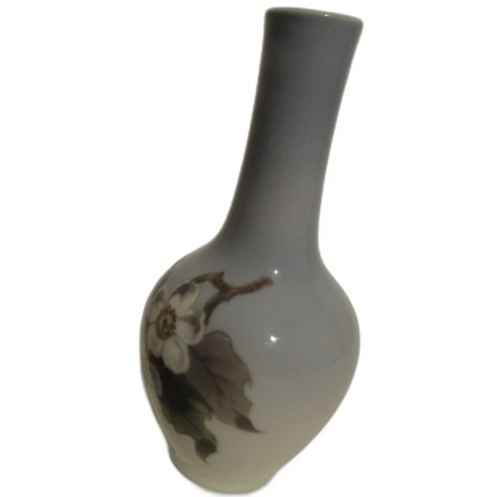 Vintage Royal Copenhagen Denmark flower bud vase Blue blackberries floral branch